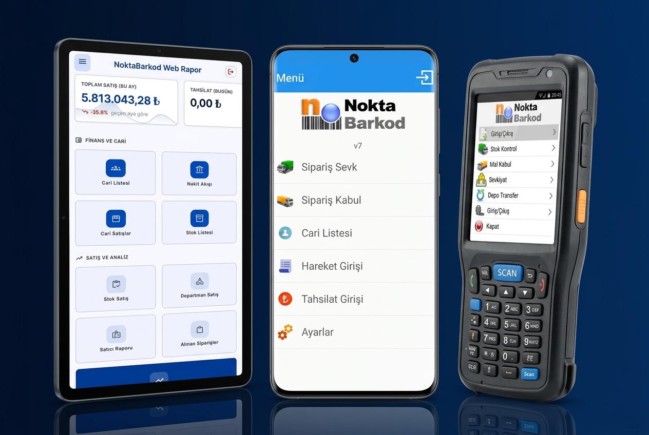 NoktaBarkod Web Rapor, Android Saha Satış ve Endüstriyel El Terminali Programı